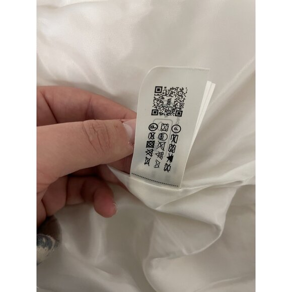 Zara Womens Faux Fur Jacket Coat Small S Ecru Ivory Beige Collared 4360/246 NWT - Picture 11 of 14